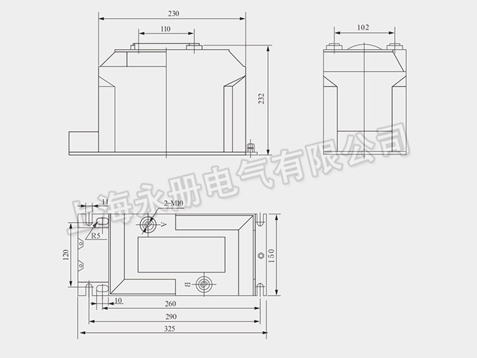 LDZ10-3、6、10電壓互感器的外形尺寸