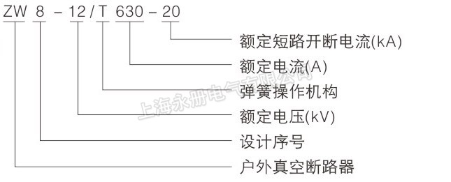 ZW8-12C戶外高壓真空斷路器的型號(hào)含義